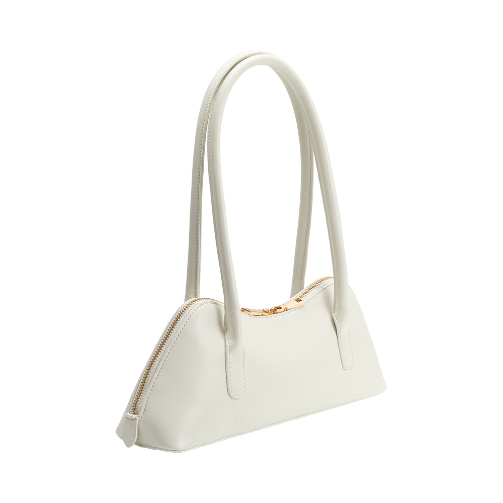 Melie Bianco White Dakota Recycled Vegan Leather Shoulder Bag