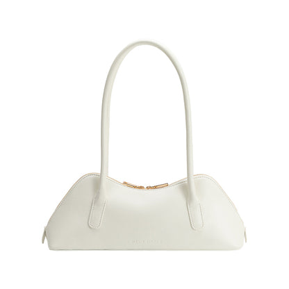 Melie Bianco White Dakota Recycled Vegan Leather Shoulder Bag