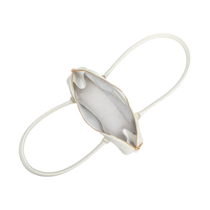 Melie Bianco White Dakota Recycled Vegan Leather Shoulder Bag