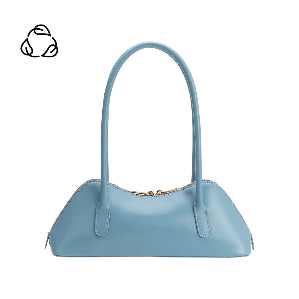 Melie Bianco Blue Dakota Recycled Vegan Leather Shoulder Bag