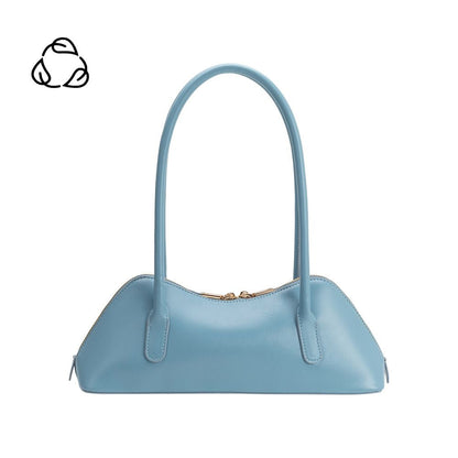 Melie Bianco Blue Dakota Recycled Vegan Leather Shoulder Bag