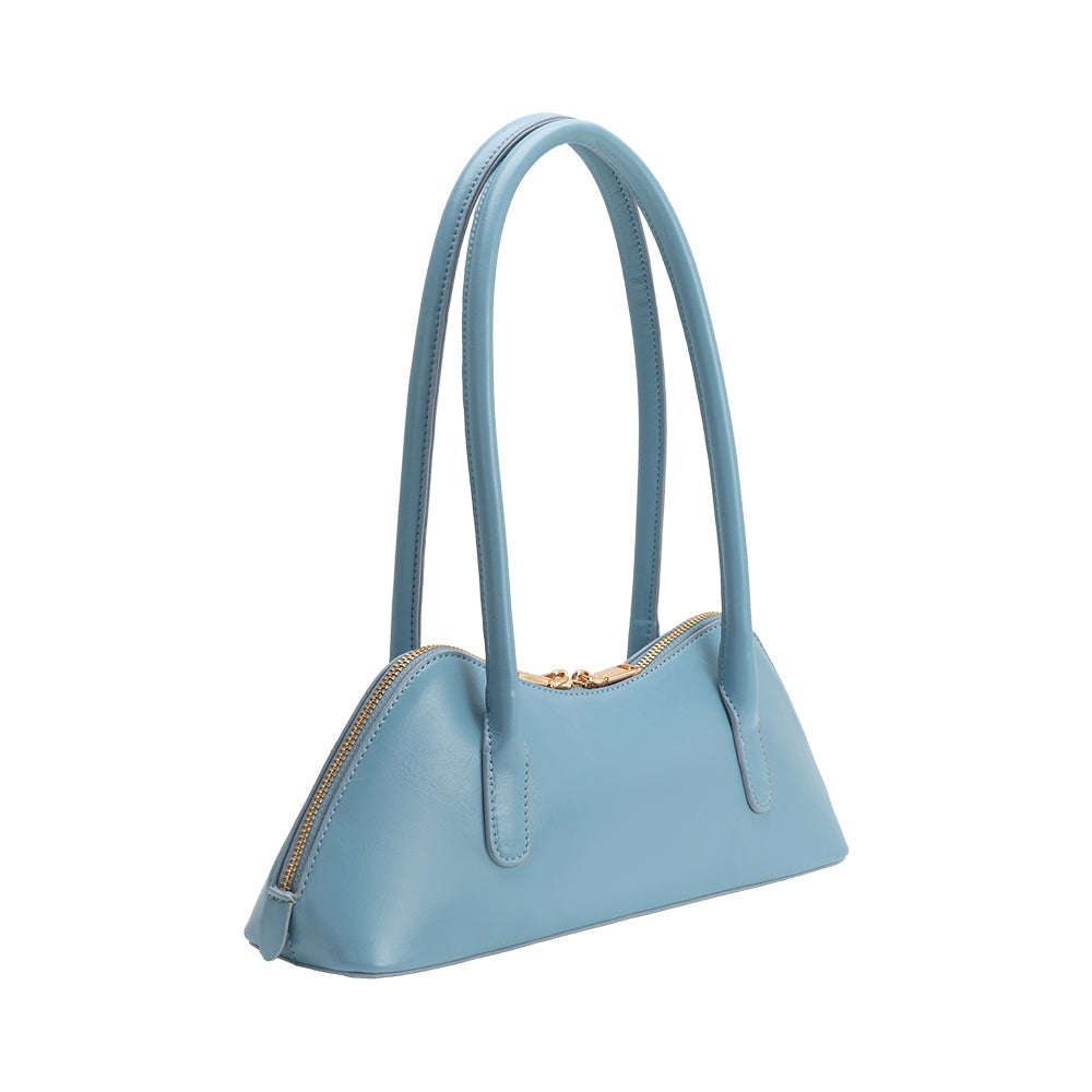 Melie Bianco Blue Dakota Recycled Vegan Leather Shoulder Bag