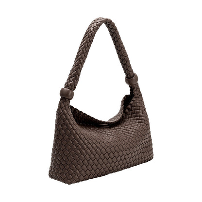 Melie Bianco Espresso Quinn Recycled Vegan Leather Shoulder Bag