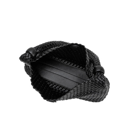 Melie Bianco Black Quinn Recycled Vegan Leather Shoulder Bag