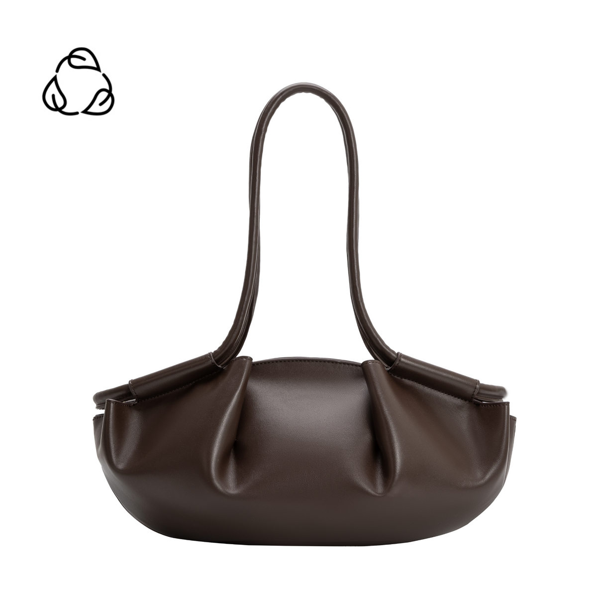 Melie Bianco Espresso Candace Recycled Vegan Leather Shoulder Bag