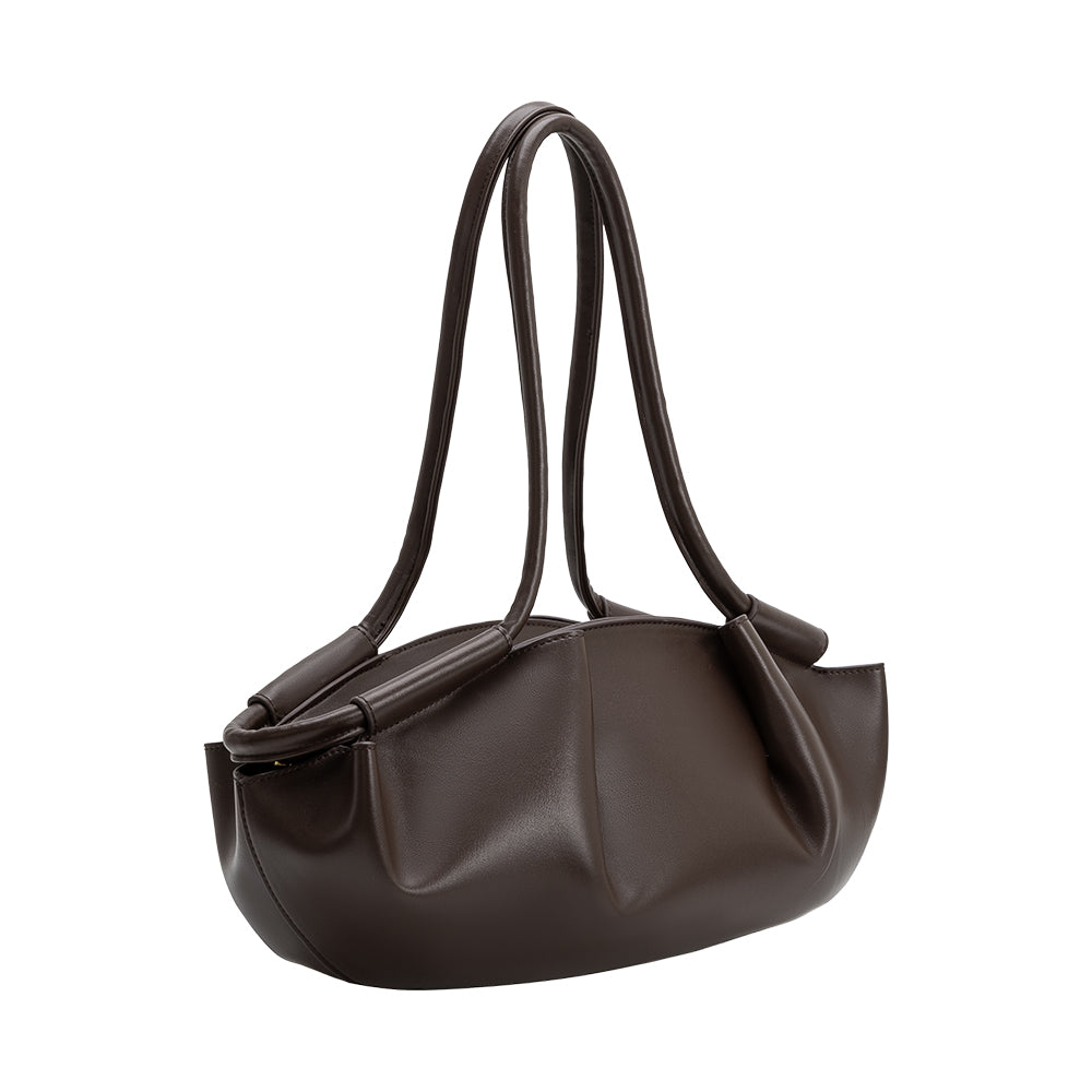 Melie Bianco Espresso Candace Recycled Vegan Leather Shoulder Bag