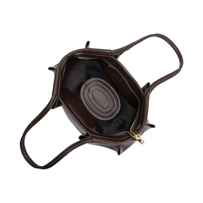 Melie Bianco Espresso Candace Recycled Vegan Leather Shoulder Bag