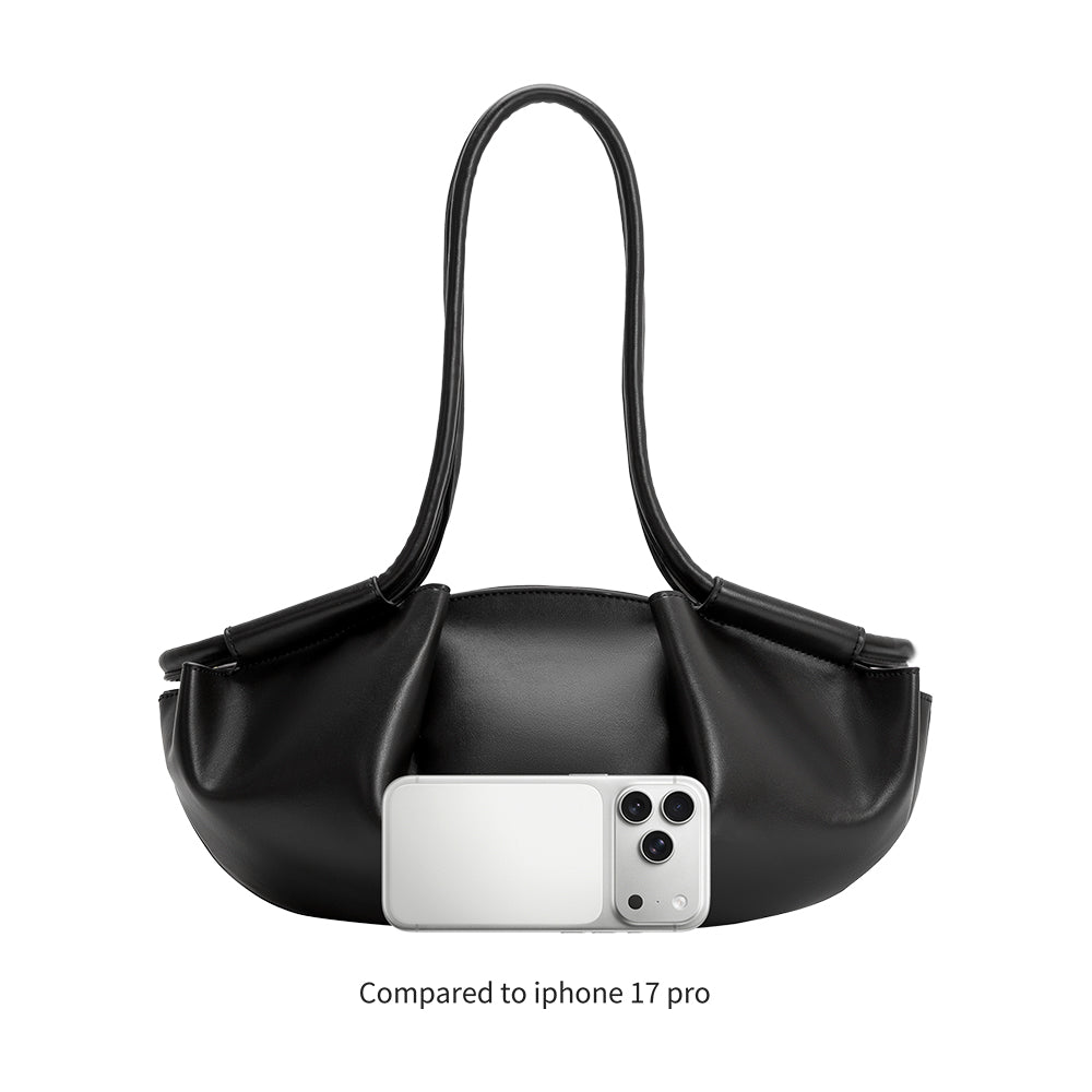 Melie Bianco Espresso Candace Recycled Vegan Leather Shoulder Bag