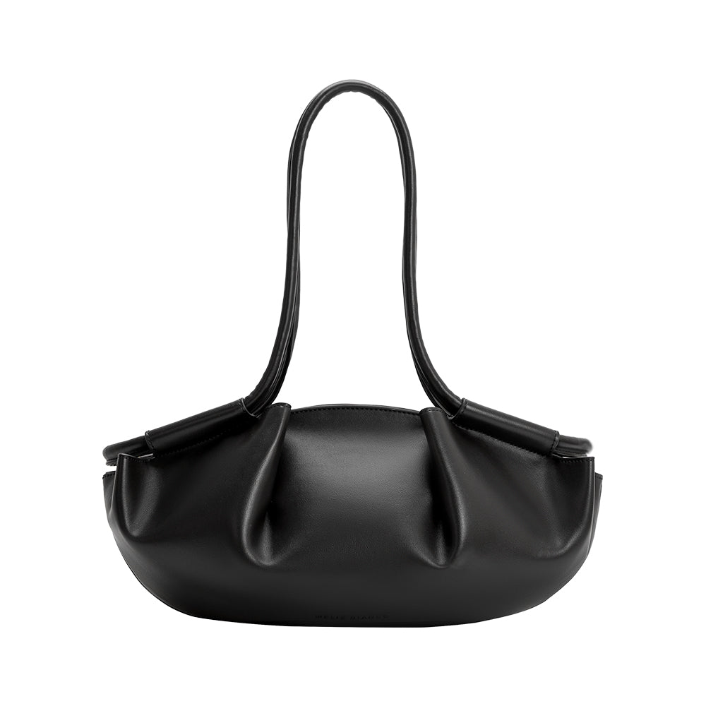 Melie Bianco Black Candace Recycled Vegan Leather Shoulder Bag