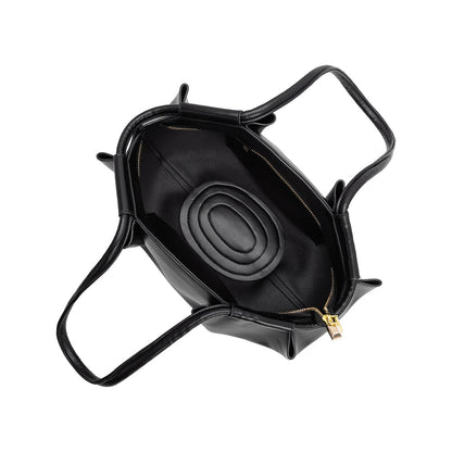 Melie Bianco Black Candace Recycled Vegan Leather Shoulder Bag