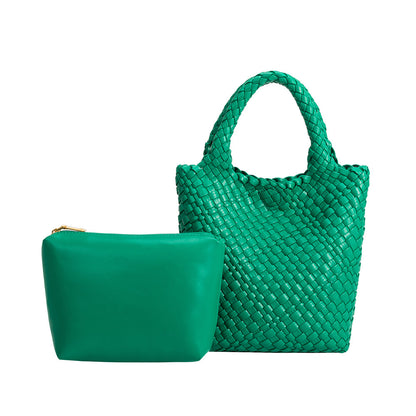 Melie Bianco Green Eloise Recycled Vegan Leather Tote Bag