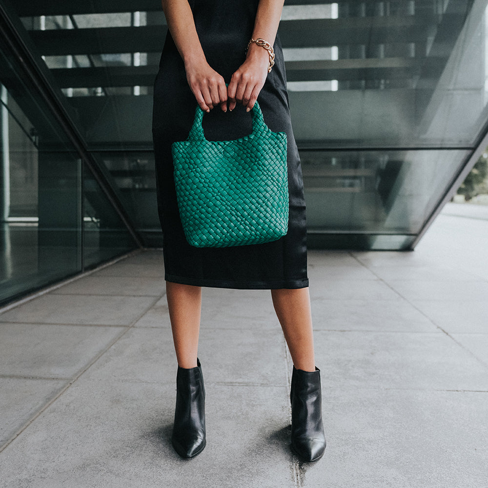 Melie Bianco Green Eloise Recycled Vegan Leather Tote Bag