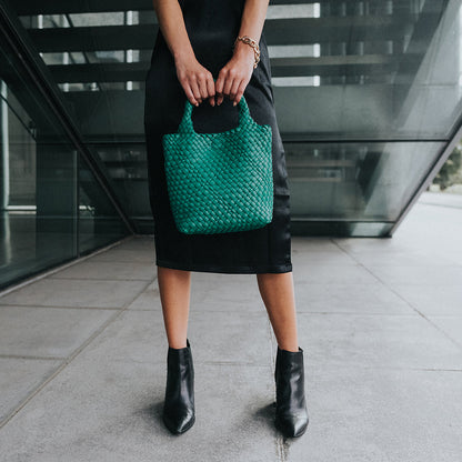 Melie Bianco Green Eloise Recycled Vegan Leather Tote Bag