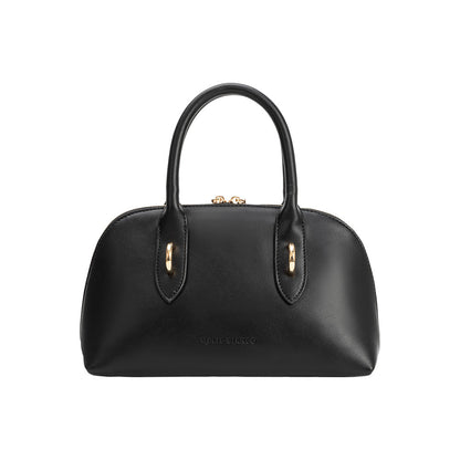 Melie Bianco Black Rue Recycled Vegan Leather Top Handle Bag