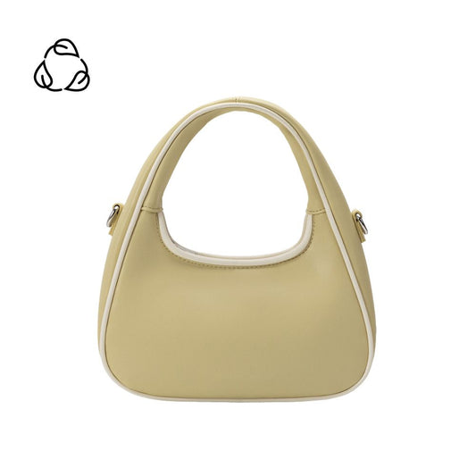 Melie Bianco Yellow Sarita Recycled Vegan Leather Crossbody Bag