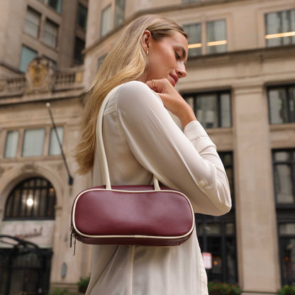 Melie Bianco Chocolate Micaela Recycled Vegan Leather Shoulder Bag