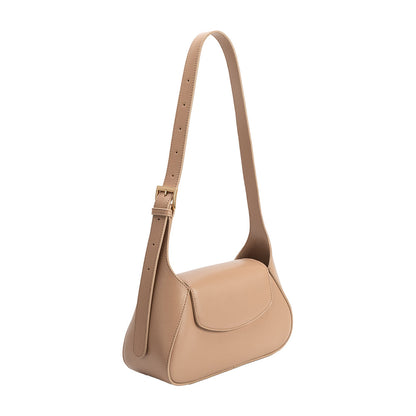 Melie Bianco Nude Melody Recycled Vegan Leather Shoulder Bag