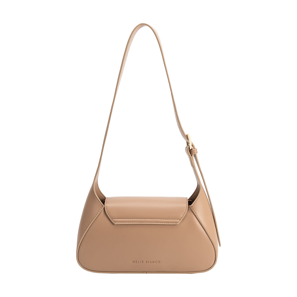 Melie Bianco Nude Melody Recycled Vegan Leather Shoulder Bag