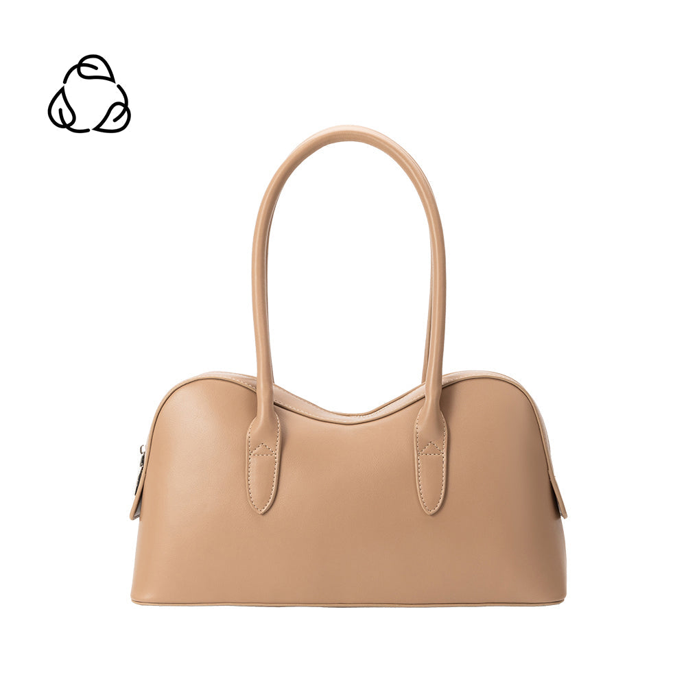 Melie Bianco Nude Tilda Recycled Vegan Leather Shoulder Bag