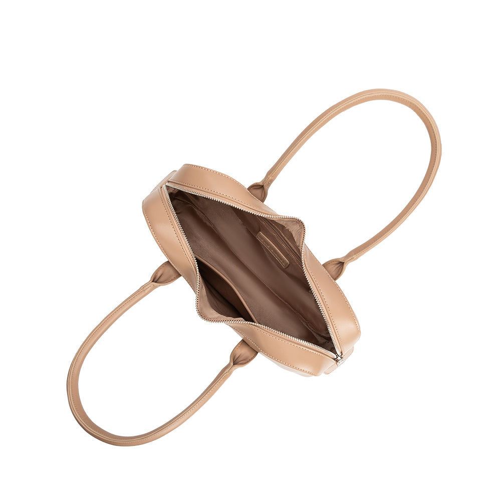 Melie Bianco Nude Tilda Recycled Vegan Leather Shoulder Bag