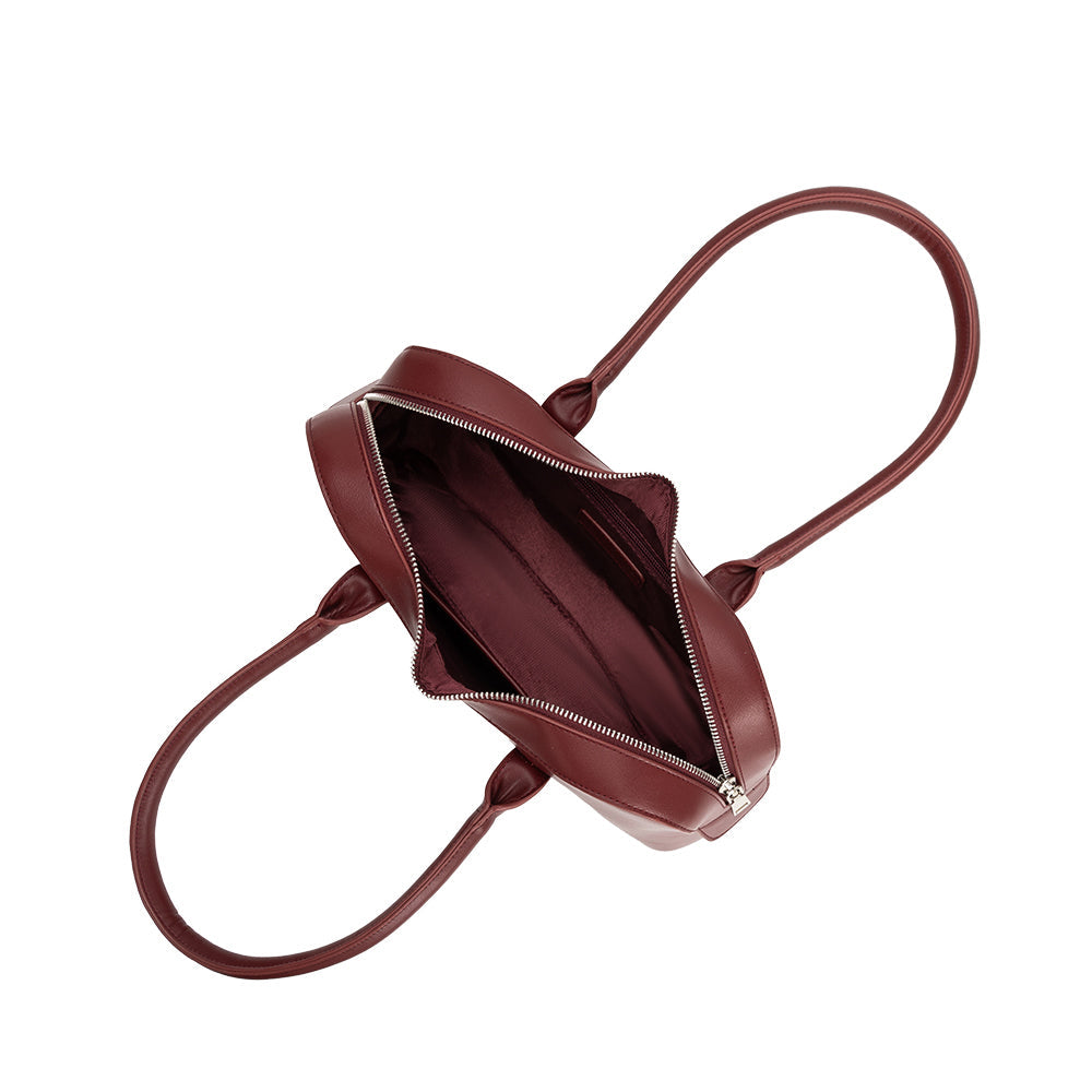 Melie Bianco Burgundy Tilda Recycled Vegan Leather Shoulder Bag
