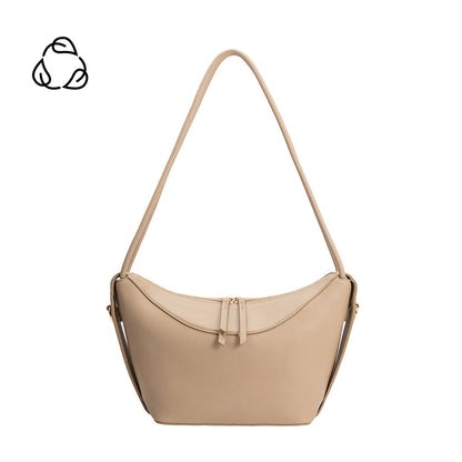 Melie Bianco Mushroom Wesley Recycled Vegan Leather Shoulder Bag