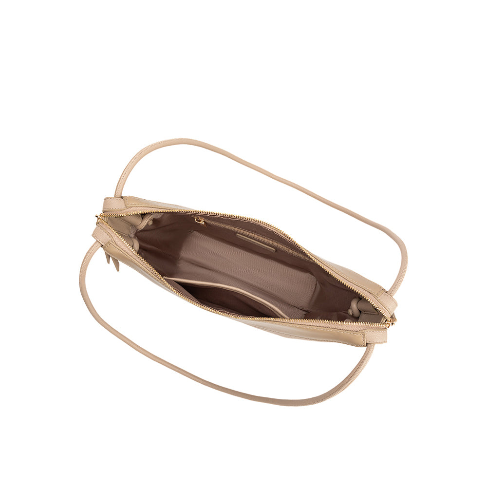 Melie Bianco Mushroom Wesley Recycled Vegan Leather Shoulder Bag