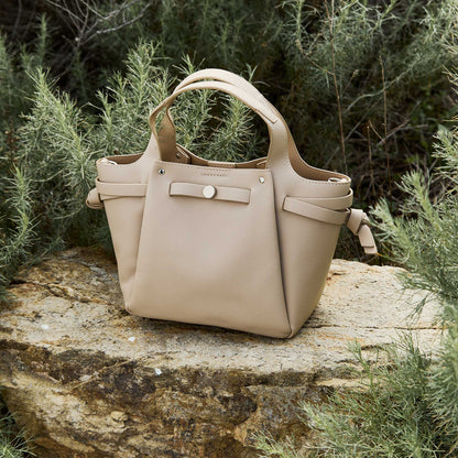 Melie Bianco Black Avril Recycled Vegan Leather Top Handle Bag