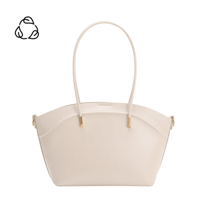 Melie Bianco Ivory Hazel Recycled Vegan Leather Tote Bag