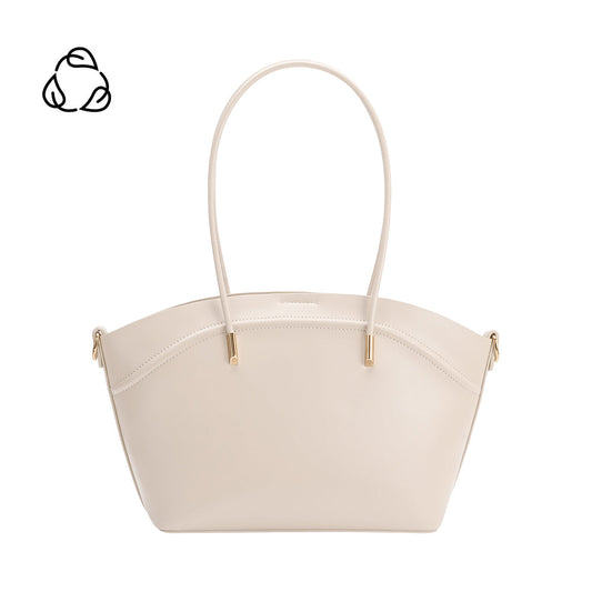 Melie Bianco Ivory Hazel Recycled Vegan Leather Tote Bag