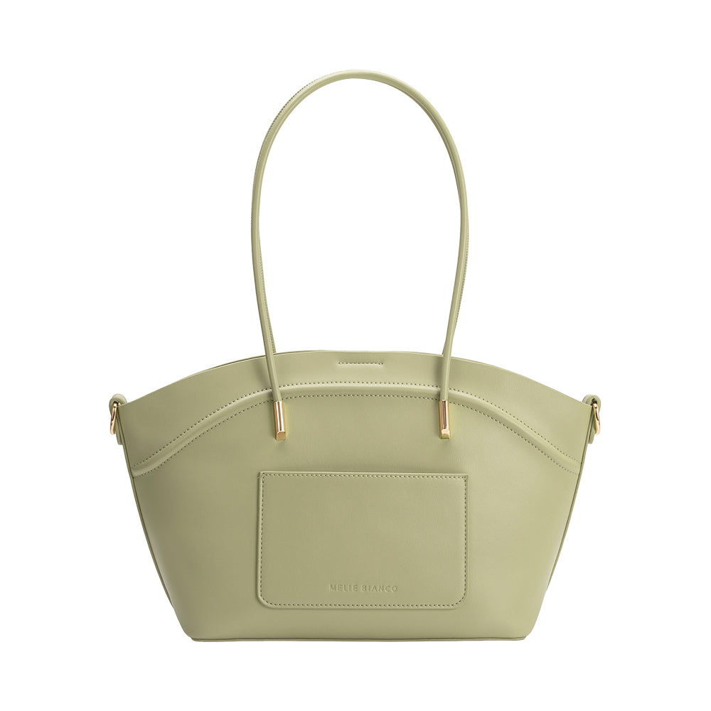Melie Bianco Mint Hazel Recycled Vegan Leather Tote Bag