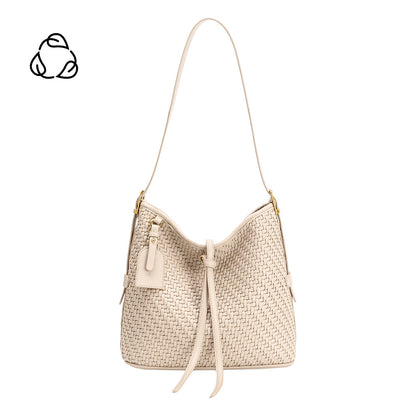 Melie Bianco Bone Thalia Recycled Vegan Leather Tote Bag