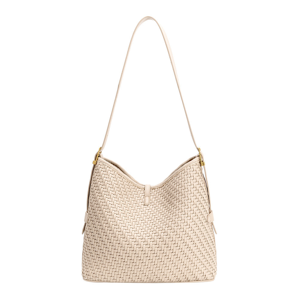 Melie Bianco Bone Thalia Recycled Vegan Leather Tote Bag