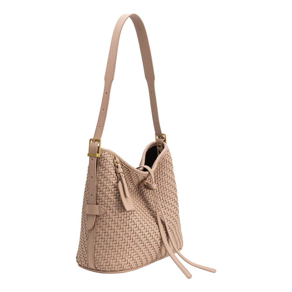 Melie Bianco Biscuit Thalia Recycled Vegan Leather Tote Bag