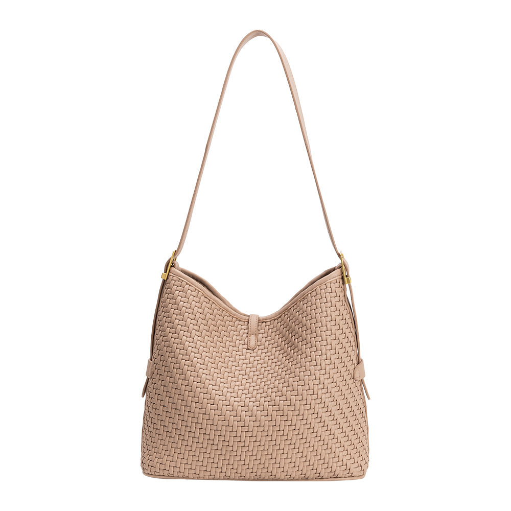 Melie Bianco Biscuit Thalia Recycled Vegan Leather Tote Bag