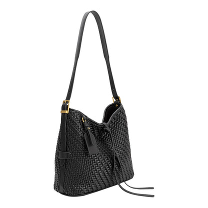 Melie Bianco Black Thalia Recycled Vegan Leather Tote Bag