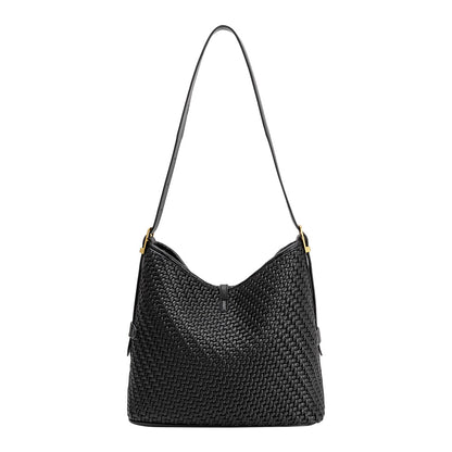 Melie Bianco Black Thalia Recycled Vegan Leather Tote Bag
