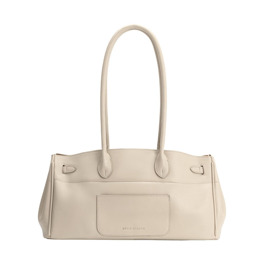 Melie Bianco Ivory Rocky Recycled Vegan Leather Shoulder Bag