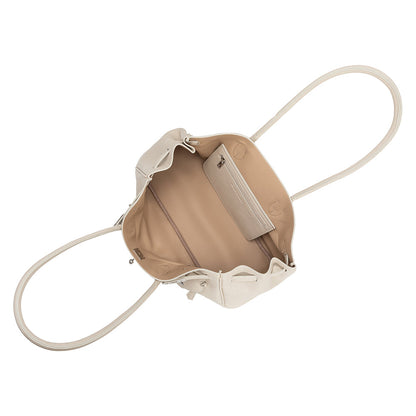 Melie Bianco Ivory Rocky Recycled Vegan Leather Shoulder Bag