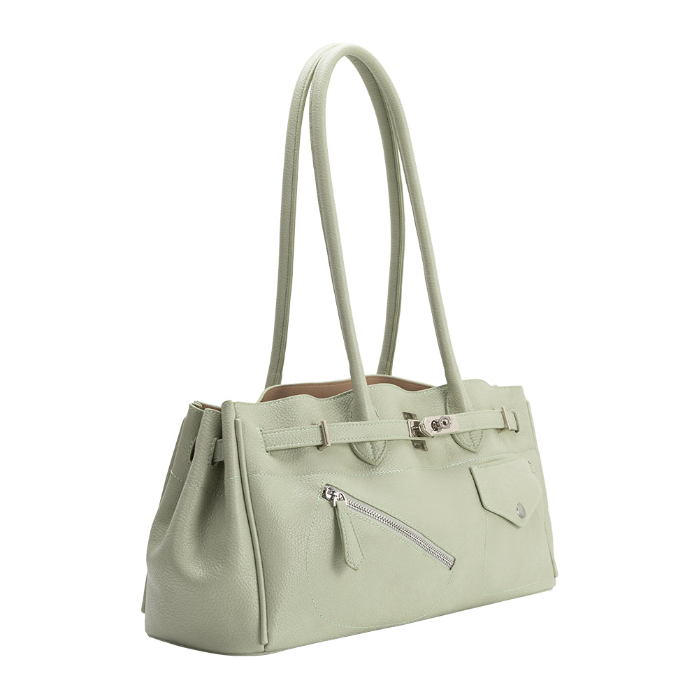 Melie Bianco Mint Rocky Recycled Vegan Leather Shoulder Bag