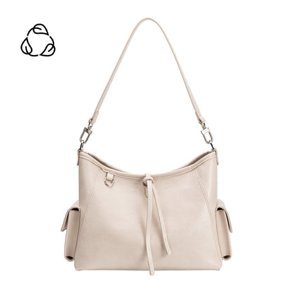 Melie Bianco Bone Rory Recycled Vegan Leather Crossbody Shoulder Bag