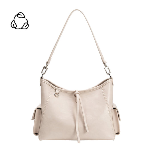 Melie Bianco Bone Rory Recycled Vegan Leather Crossbody Shoulder Bag