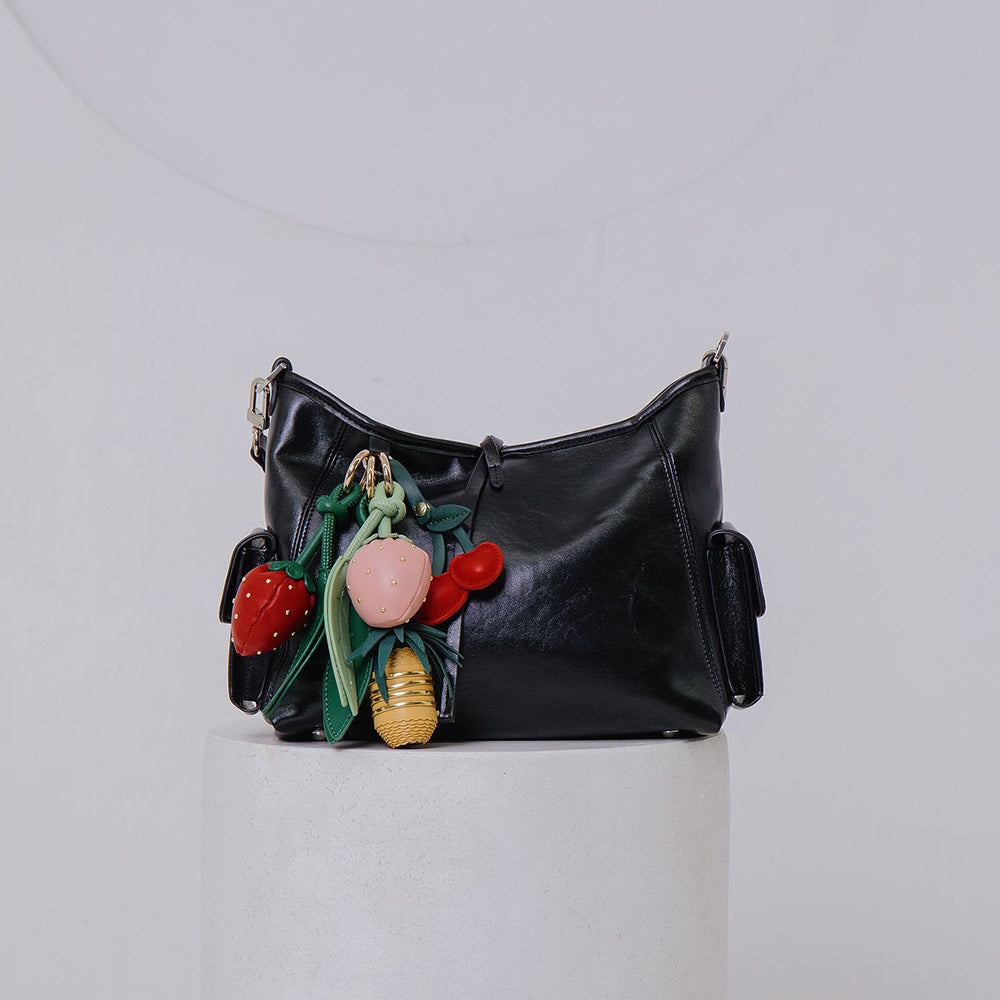 Melie Bianco Bone Rory Recycled Vegan Leather Crossbody Shoulder Bag