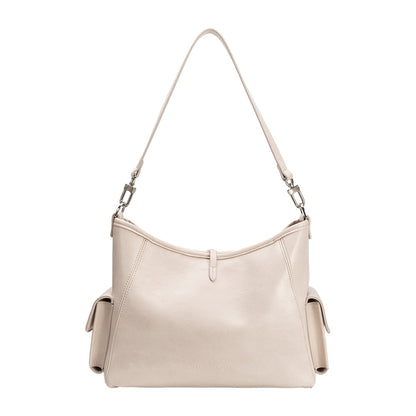 Melie Bianco Bone Rory Recycled Vegan Leather Crossbody Shoulder Bag