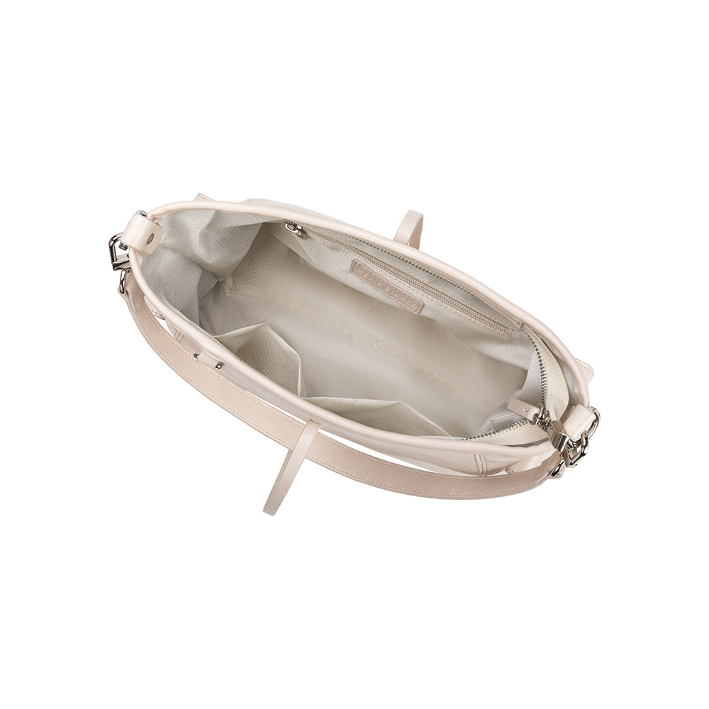 Melie Bianco Bone Rory Recycled Vegan Leather Crossbody Shoulder Bag