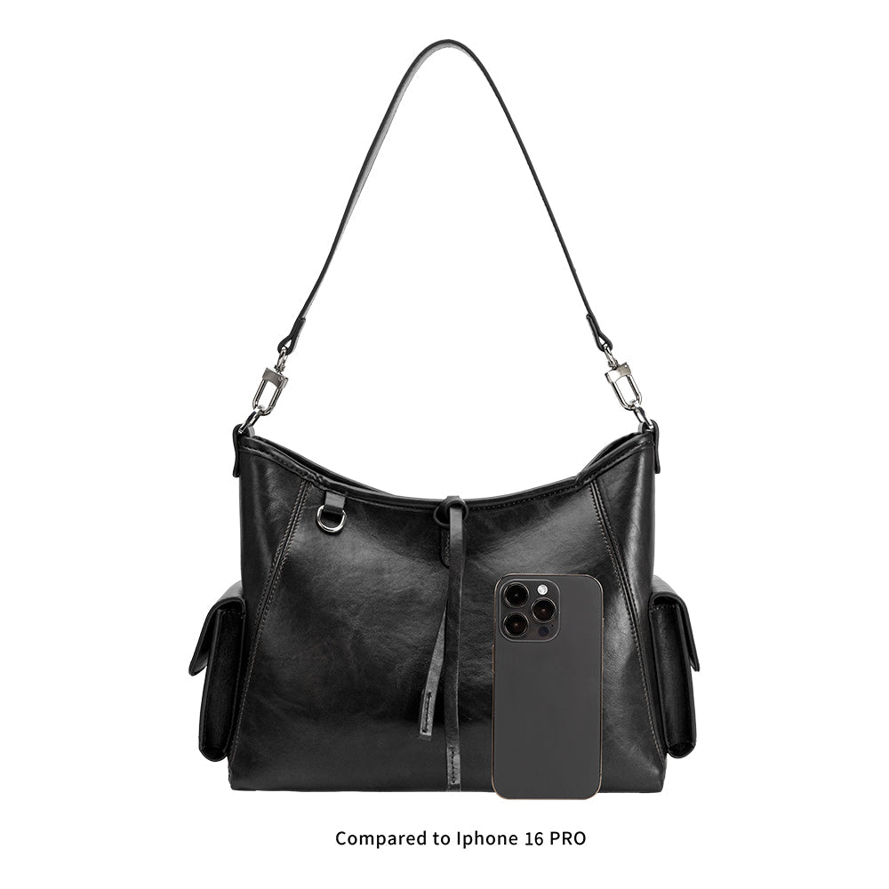 Melie Bianco Bone Rory Recycled Vegan Leather Crossbody Shoulder Bag