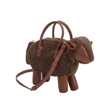 Melie Bianco Chocolate Sheep Vegan Leather Crossbody Bag