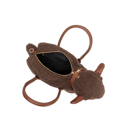 Melie Bianco Chocolate Sheep Vegan Leather Crossbody Bag