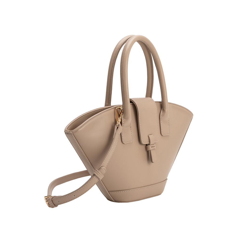 Melie Bianco Nude Violet Recycled Vegan Leather Crossbody Bag
