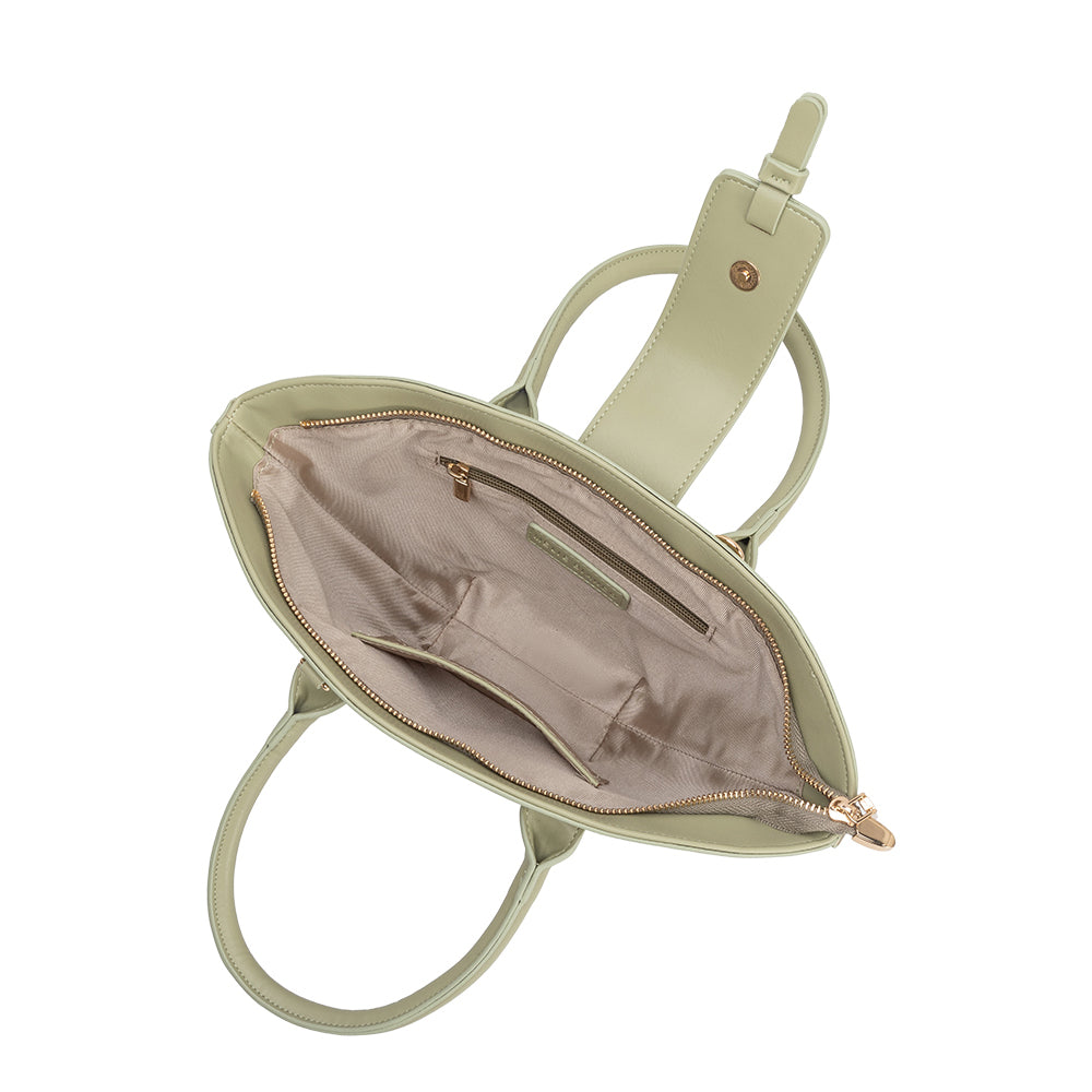 Melie Bianco Mint Violet Recycled Vegan Leather Crossbody Bag